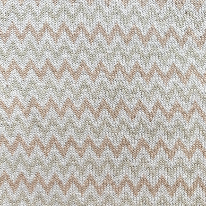 Фото Трикотаж бежевого молочного цвета зигзаг Missoni 33:50 см 2