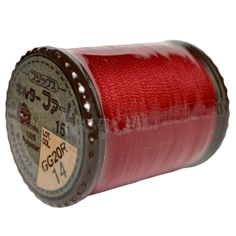 Фото Японские нитки красный Fujix Quilter Farm для шитья и стежки 2