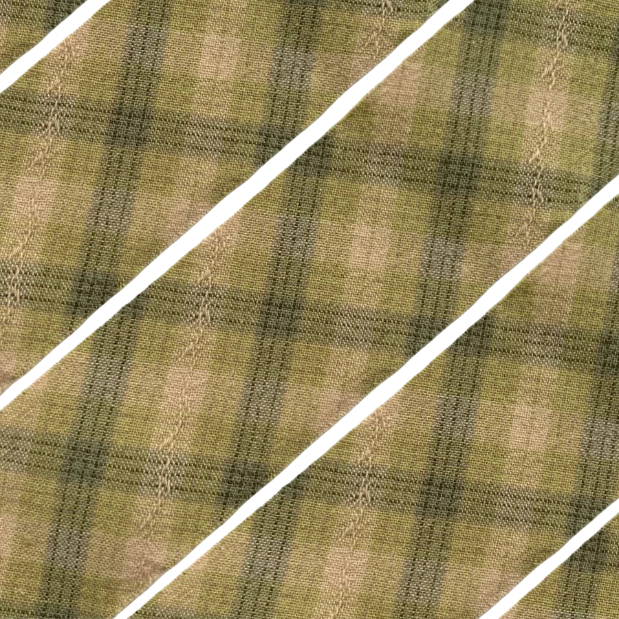 Фото Косая бейка из фактурного хлопка серо-зеленая бежевая зеленый 2