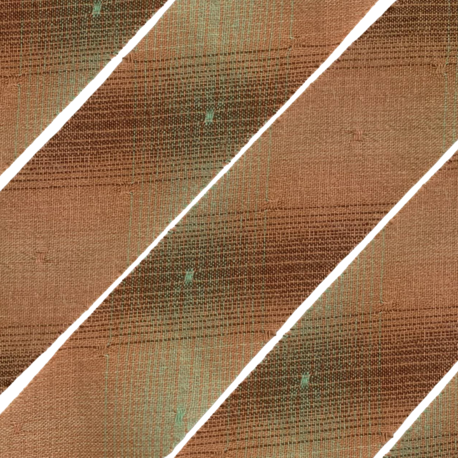 Фото Косая бейка из фактурного хлопка розовый мятный какао 2