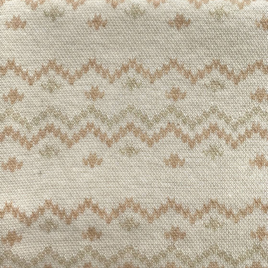 Фото Трикотаж бежевого молочного цвета зигзаг missoni размер 50:170 см 1