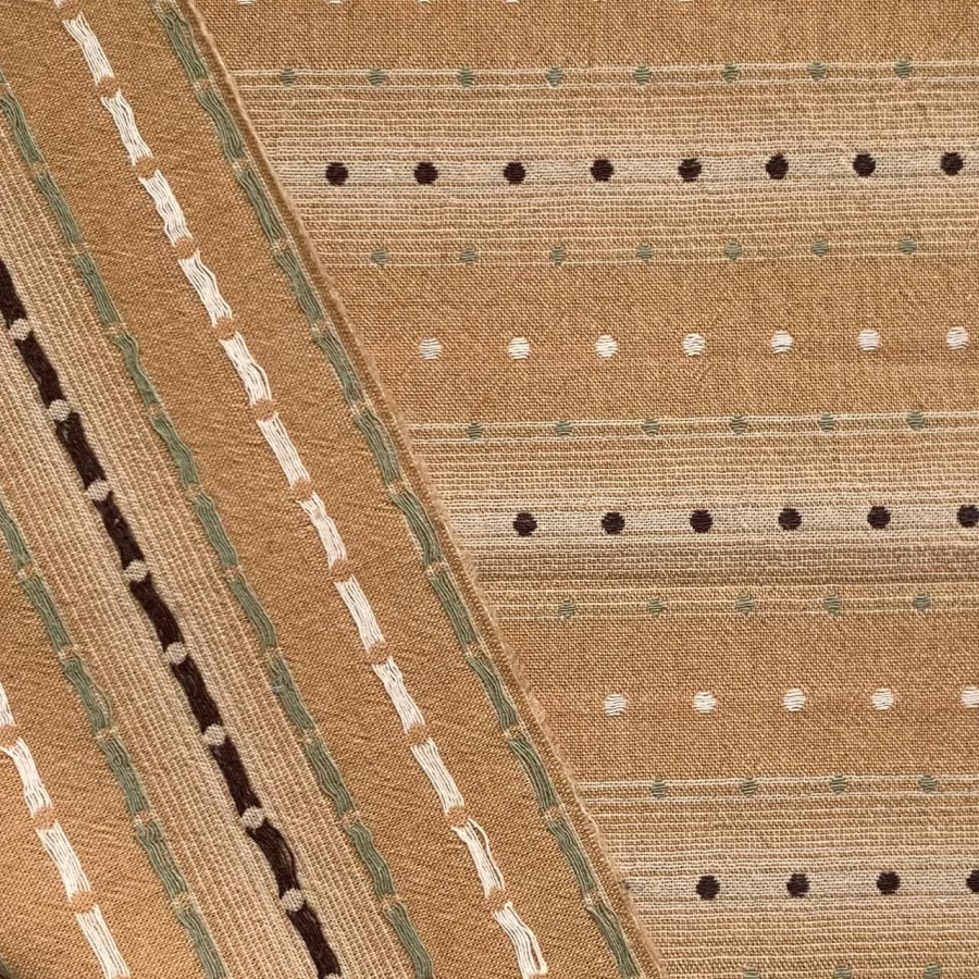 Фото Японский фактурный хлопок 120 темно-желтый размер отреза 35:50 см 2