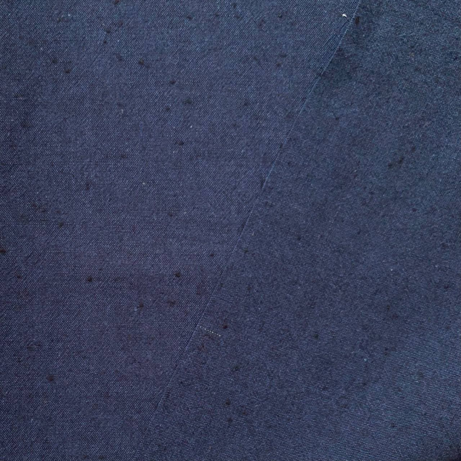 Фото Японский фактурный хлопок 252 темно-синий/нави/однотон отрез 35:50 см 2