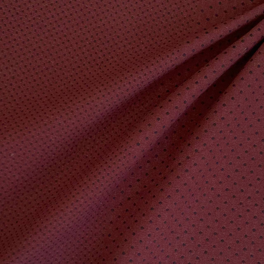 Японский фактурный хлопок #347 темно-бордовый