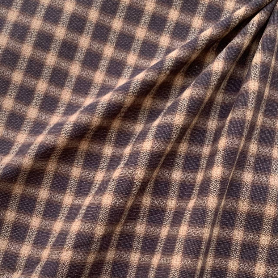 Японский фактурный хлопок #553 коричневый