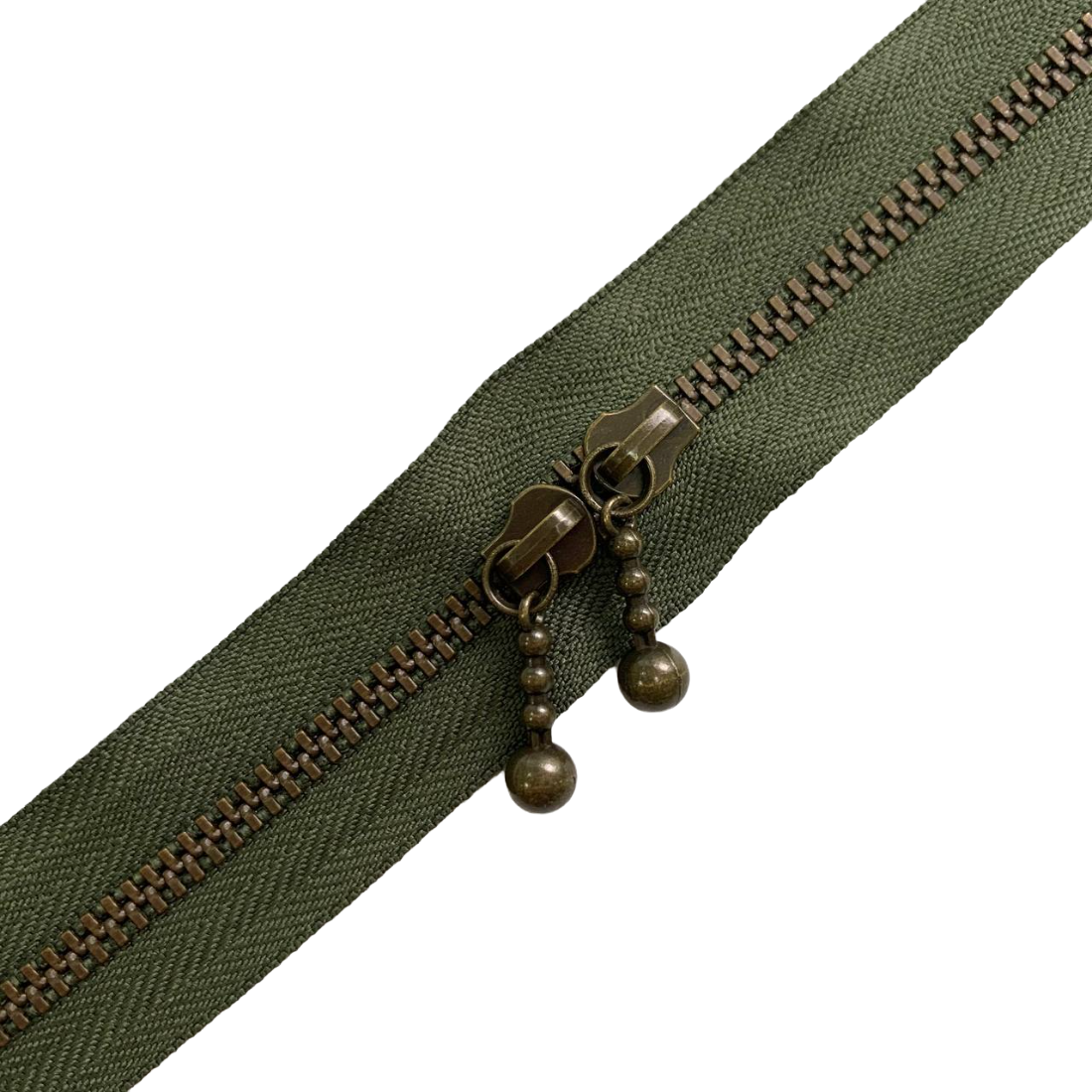 Молния YKk болотная металлическая двухзамковая 60 см