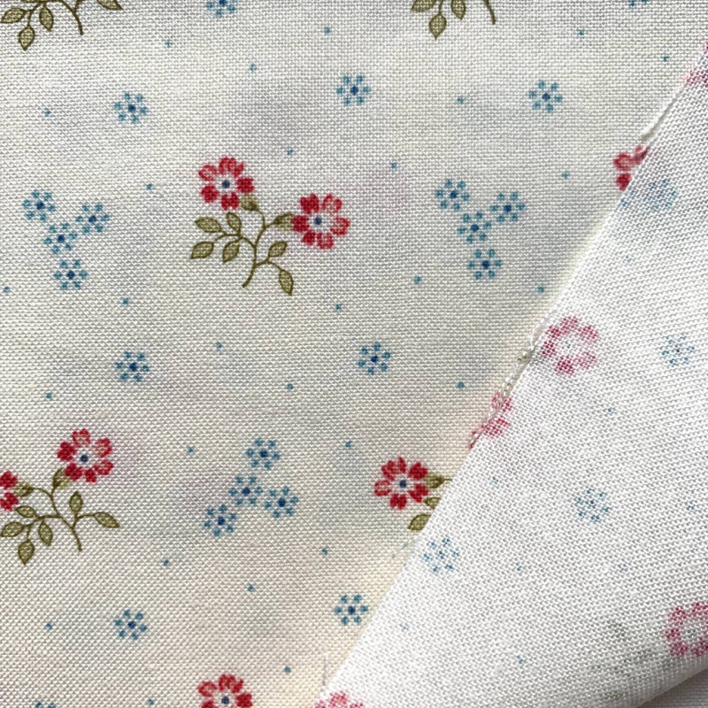 Фото Хлопок принт цветы веточки Moda fabrics 10:110 см молочный 1
