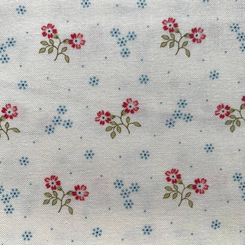 Фото Хлопок принт цветы веточки Moda fabrics 10:110 см молочный 2