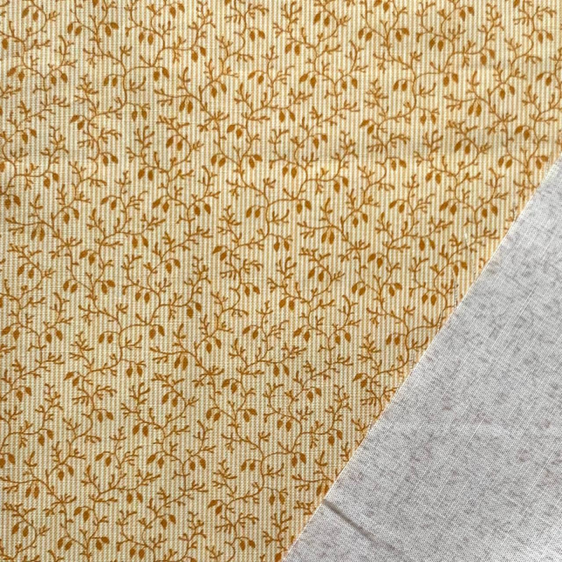 Фото Хлопок принт веточки на желтом фоне с микрополосой Moda fabrics 10:110 см 2