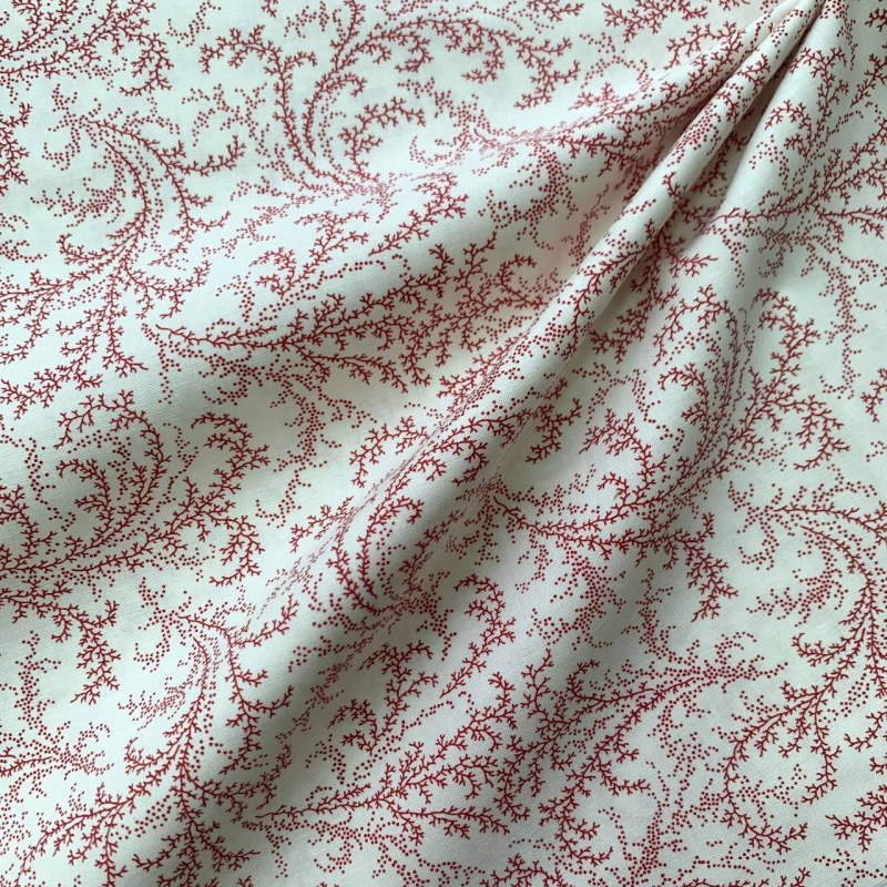 Принтованый хлопок веточки на молочном фоне Moda fabrics 110 см