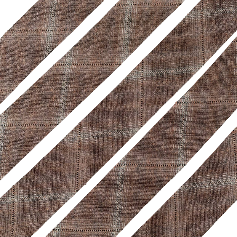 Фото Косая бейка из фактурного хлопка градиент какао 2