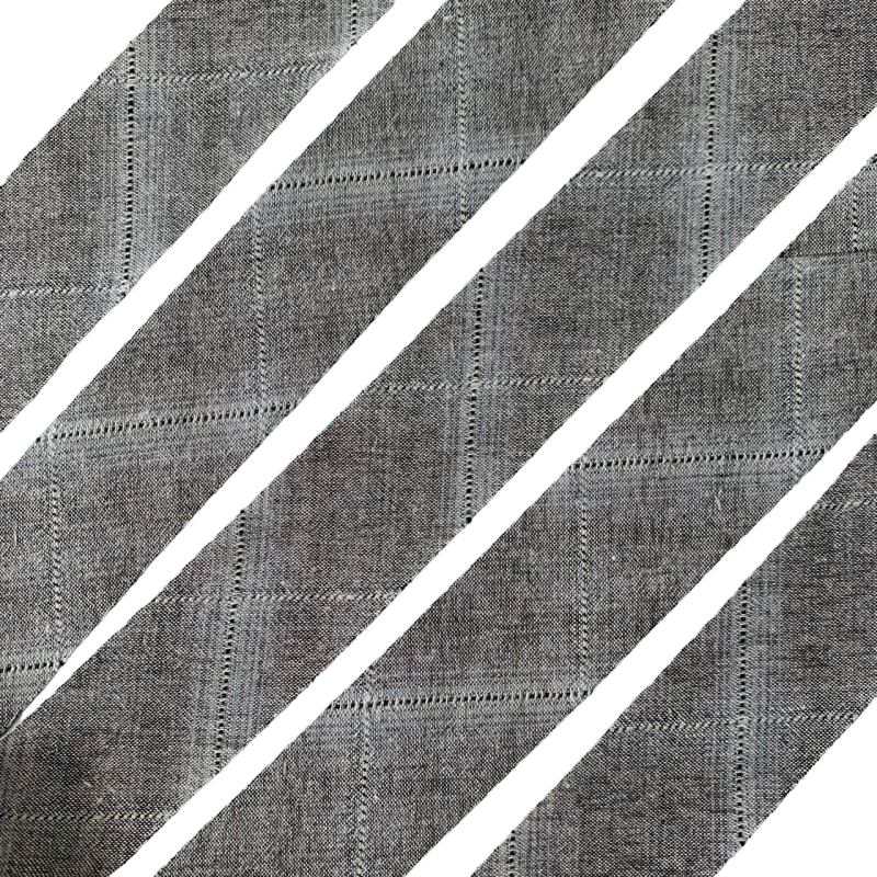 Фото Косая бейка из фактурного хлопка светло-серый градиент с бирюзовым подтоном 2