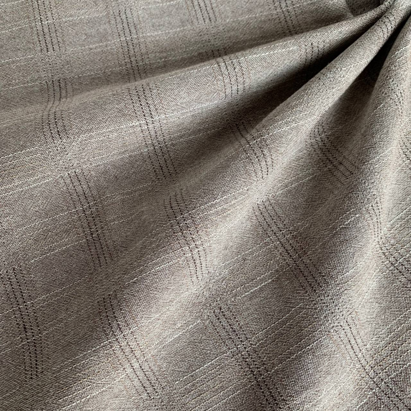 Японский фактурный хлопок #695 Тауп серый с подтоном какао
