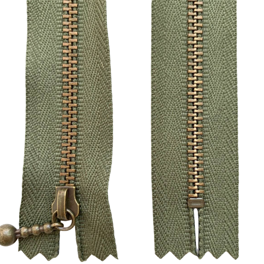Молния YKK хаки 15, 20, 22, 25, 30, 35, 40 см