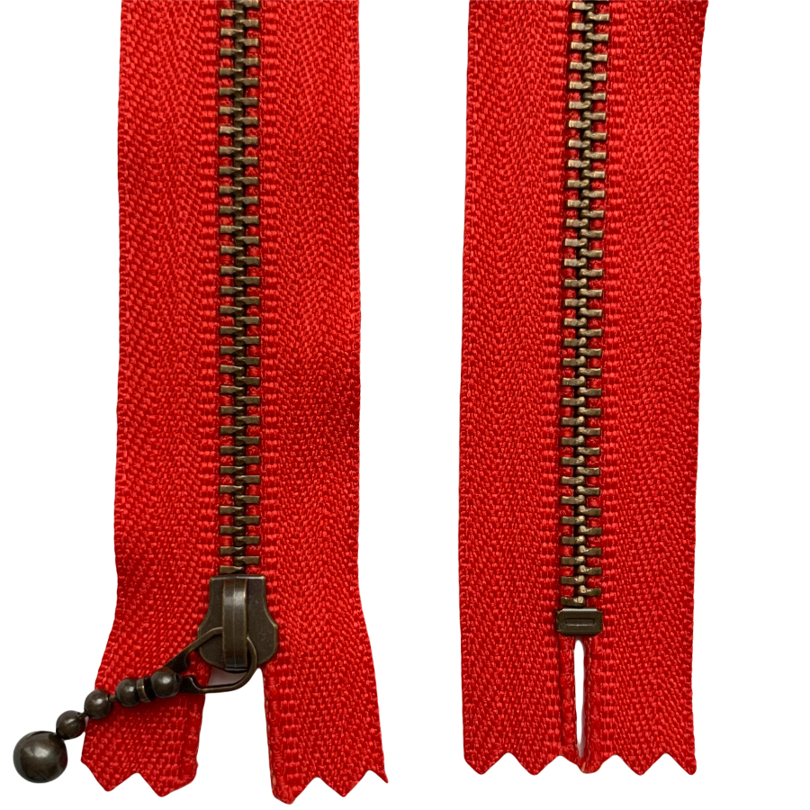 Молния YKK красная 12, 15, 20 см