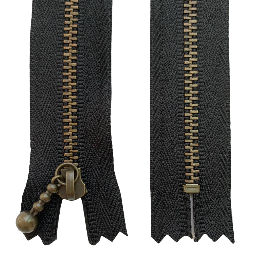 Молния YKK тауп черная 12, 15, 20, 25, 30, 35, 40, 45 см